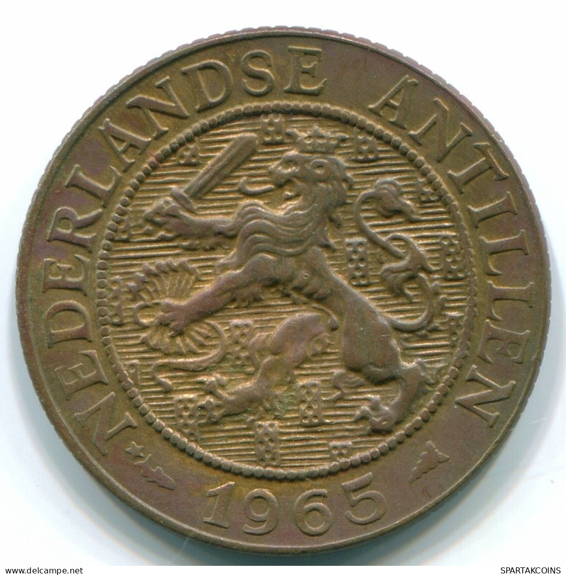 2 1/2 CENT 1965 CURACAO NEERLANDÉS NETHERLANDS Bronze Colonial Moneda #S10247.E.A - Curaçao