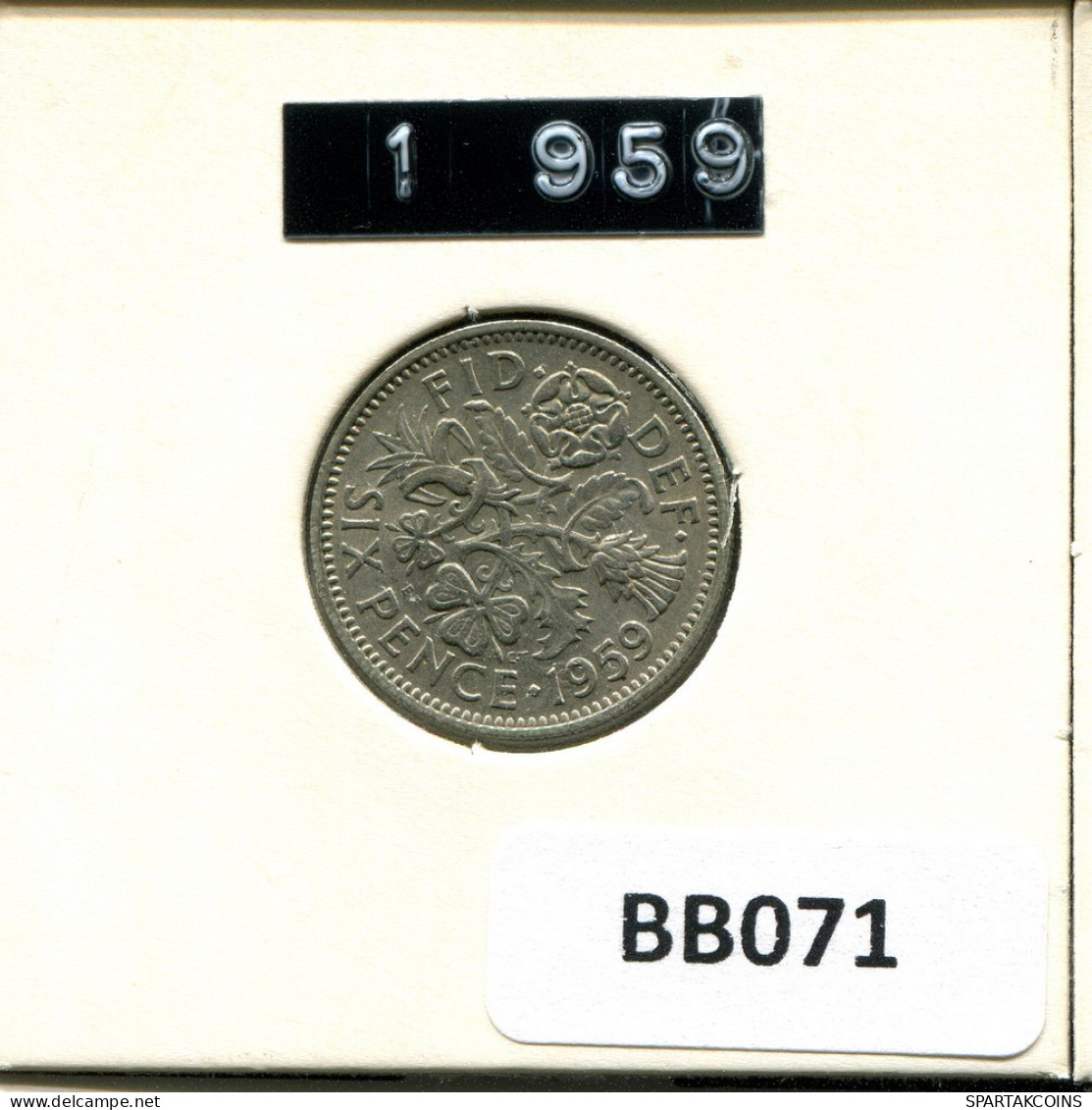 SIXPENCE 1959 UK GBAN BRETAÑA GREAT BRITAIN Moneda #BB071.E.A - H. 6 Pence
