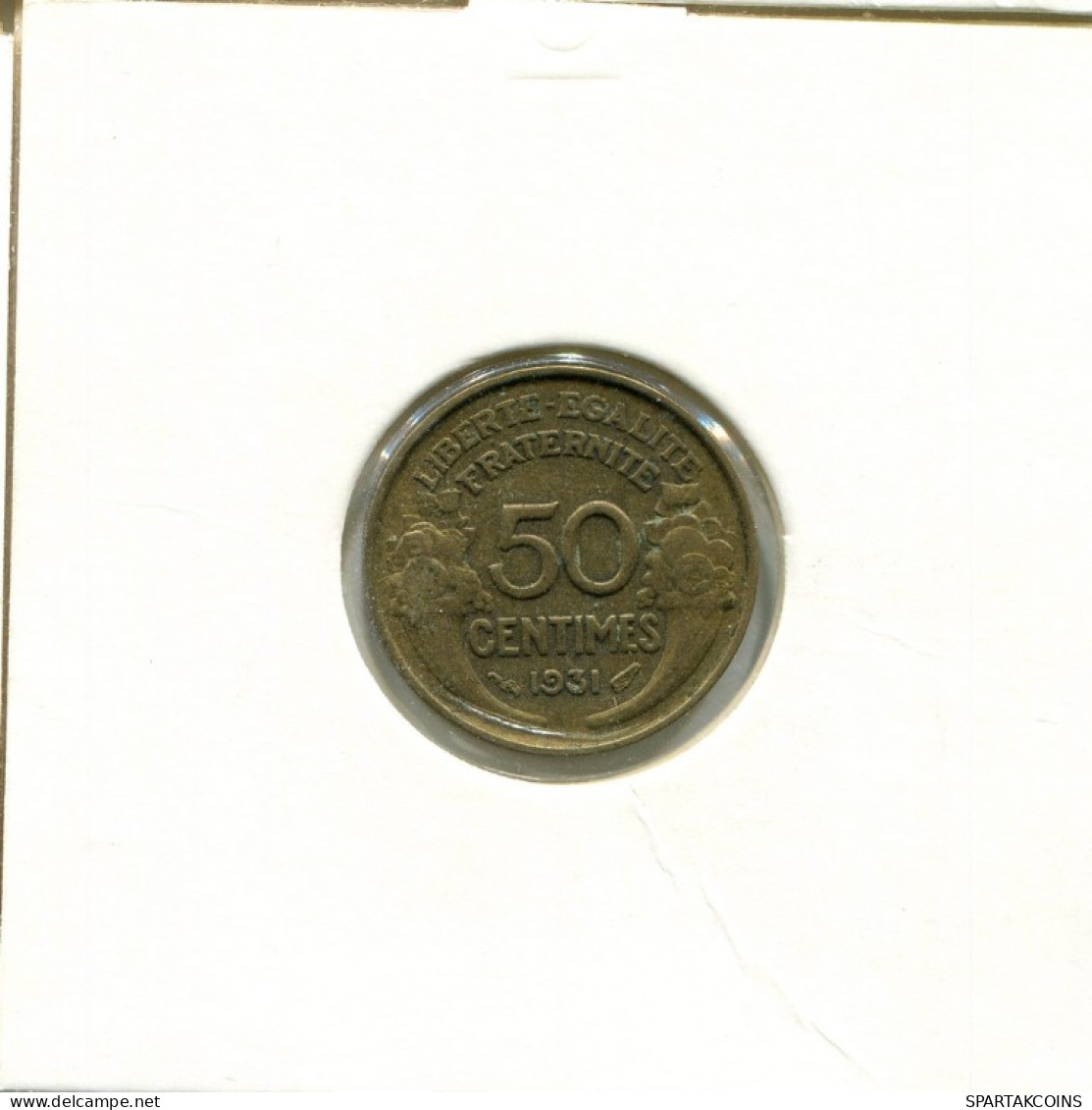 50 CENTIMES 1931 FRANCIA FRANCE Moneda #AK930.E.A - 50 Centimes
