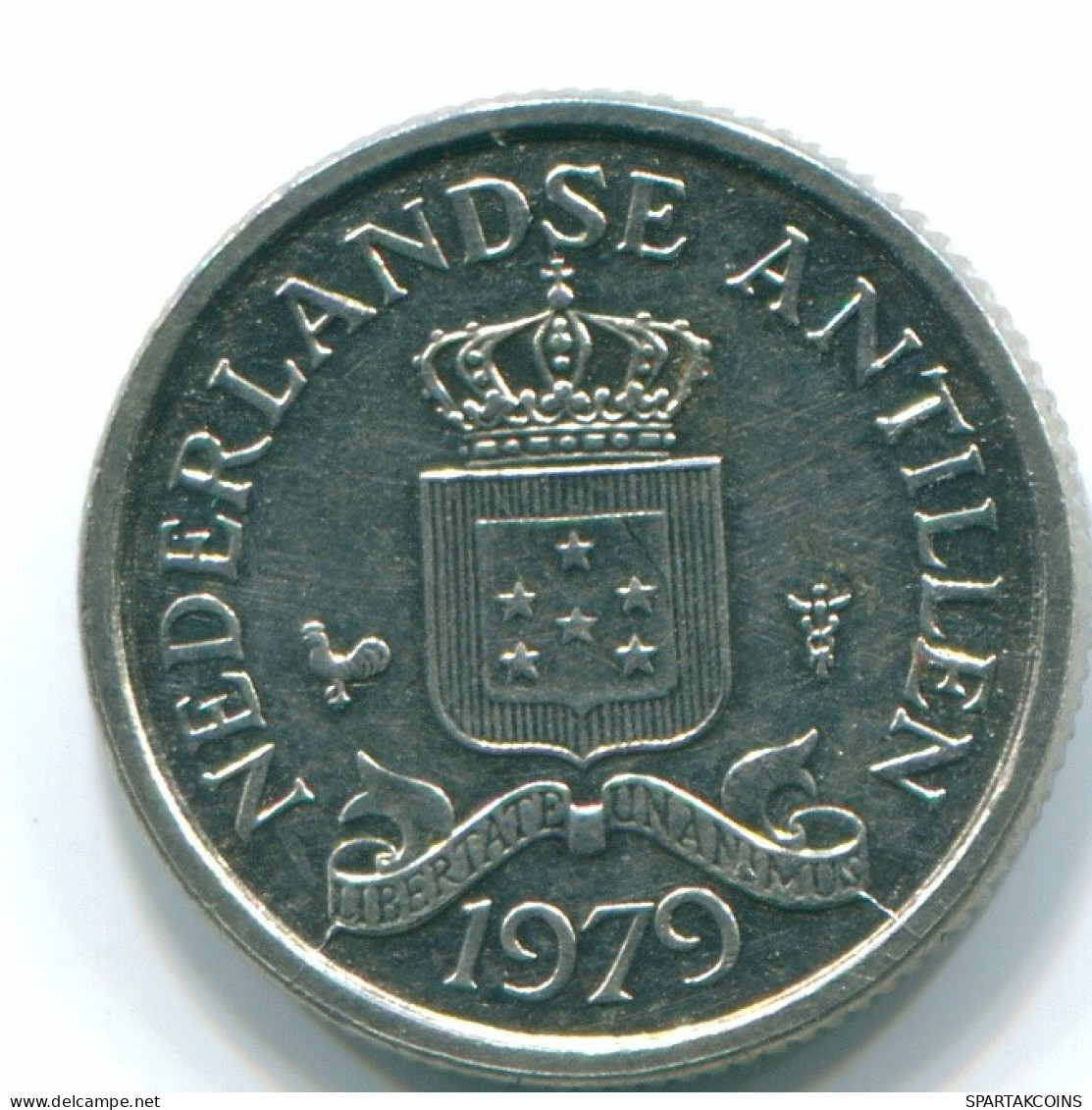10 CENTS 1979 ANTILLAS NEERLANDESAS Nickel Colonial Moneda #S13598.E.A - Netherlands Antilles