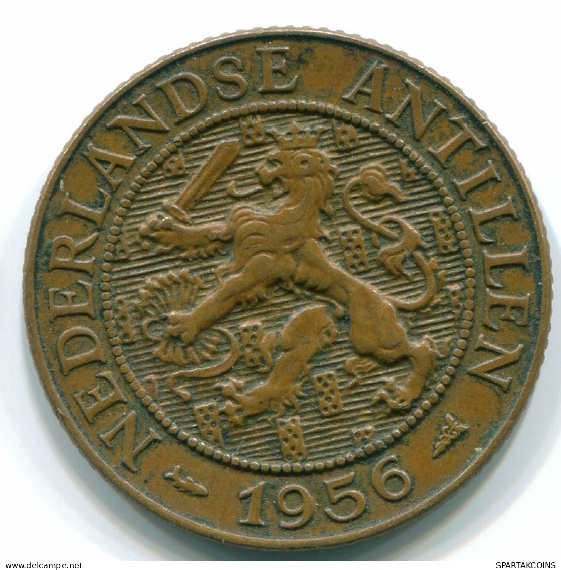 2 1/2 CENT 1956 CURACAO NEERLANDÉS NETHERLANDS Bronze Colonial Moneda #S10168.E.A - Curaçao