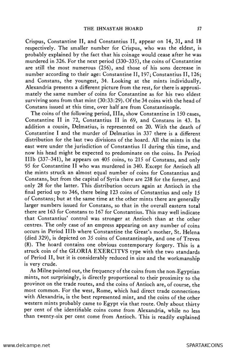 CONSTANTIUS II MINTED IN ANTIOCH FOUND IN IHNASYAH HOARD EGYPT #ANC11267.14.U.A