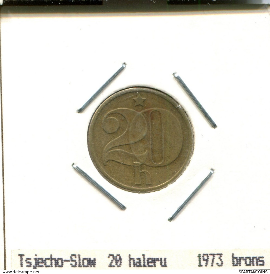 20 HALERU 1973 CHECOSLOVAQUIA CZECHOESLOVAQUIA SLOVAKIA Moneda #AS531.E.A - Tsjechoslowakije