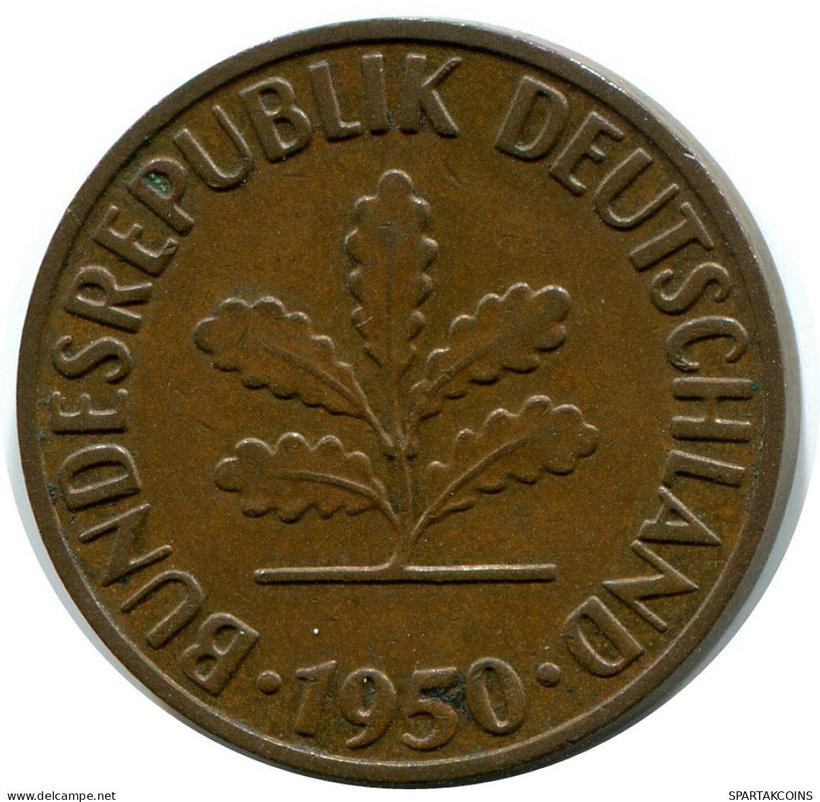 2 PFENNIG 1950 F BRD ALEMANIA Moneda GERMANY #DB835.E.A - 2 Pfennig