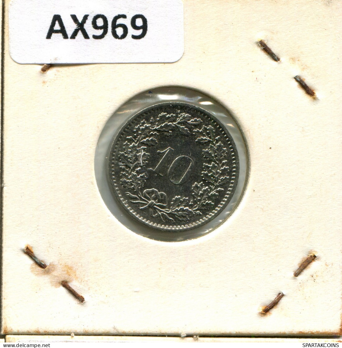 10 RAPPEN 1975 SCHWEIZ SWITZERLAND Münze #AX969.3.D.A - Sonstige & Ohne Zuordnung