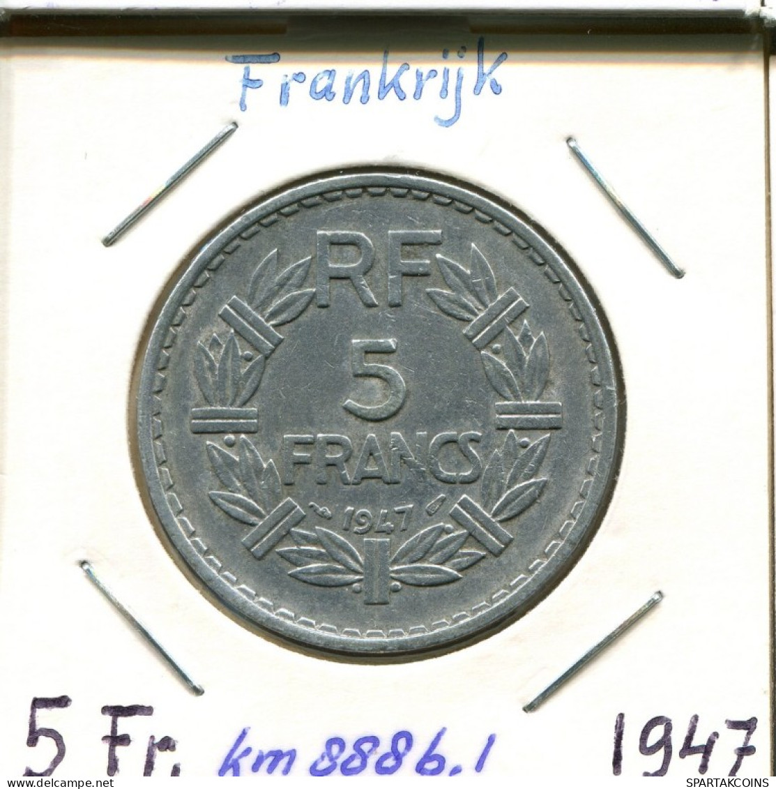 5 FRANCS 1947 FRANCIA FRANCE Moneda #AM369.E.A - 5 Francs