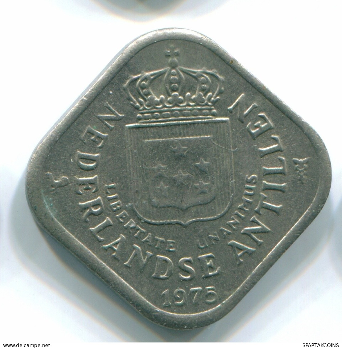 5 CENTS 1975 ANTILLES NÉERLANDAISES Nickel Colonial Pièce #S12244.F.A - Netherlands Antilles