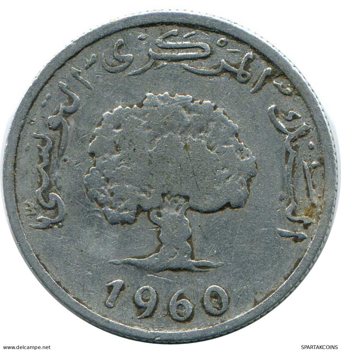 2 MILLIMES 1960 TÚNEZ TUNISIA Moneda #AP471.E.A - Tunesië