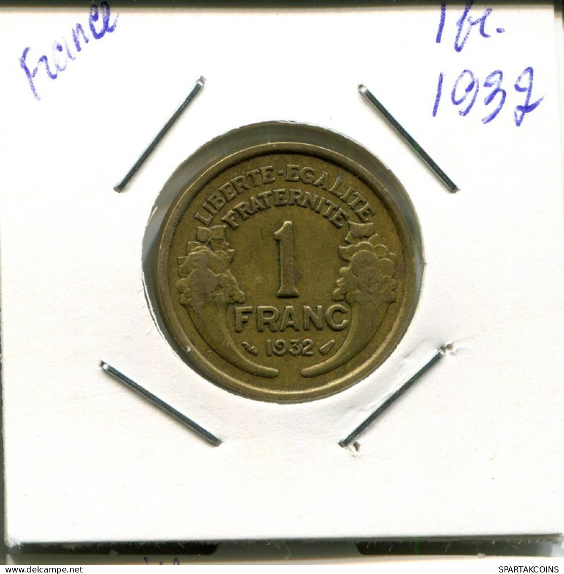 1 FRANC 1932 FRANKREICH FRANCE Französisch Münze #AN792.D.A - 1 Franc