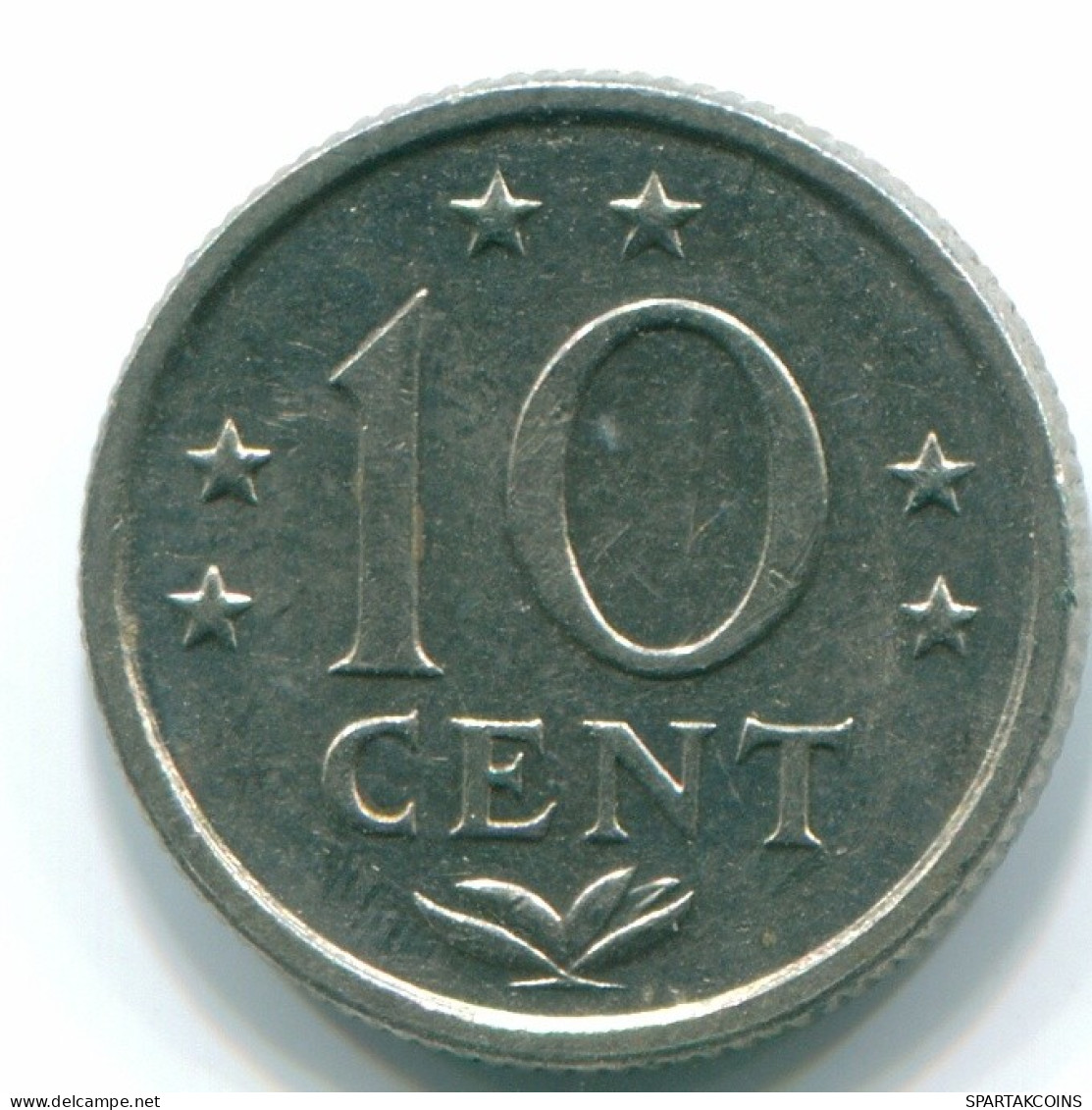 10 CENTS 1979 ANTILLES NÉERLANDAISES Nickel Colonial Pièce #S13595.F.A - Niederländische Antillen
