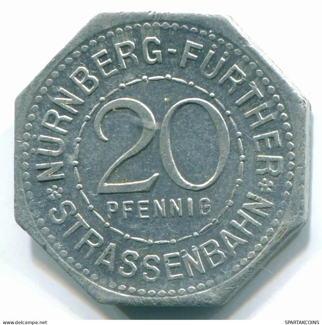 20 PFENNIG NURNBERG-FURTH SPITTLER TOR GERMANY Coin #DE10051.3.U.A - Autres & Non Classés