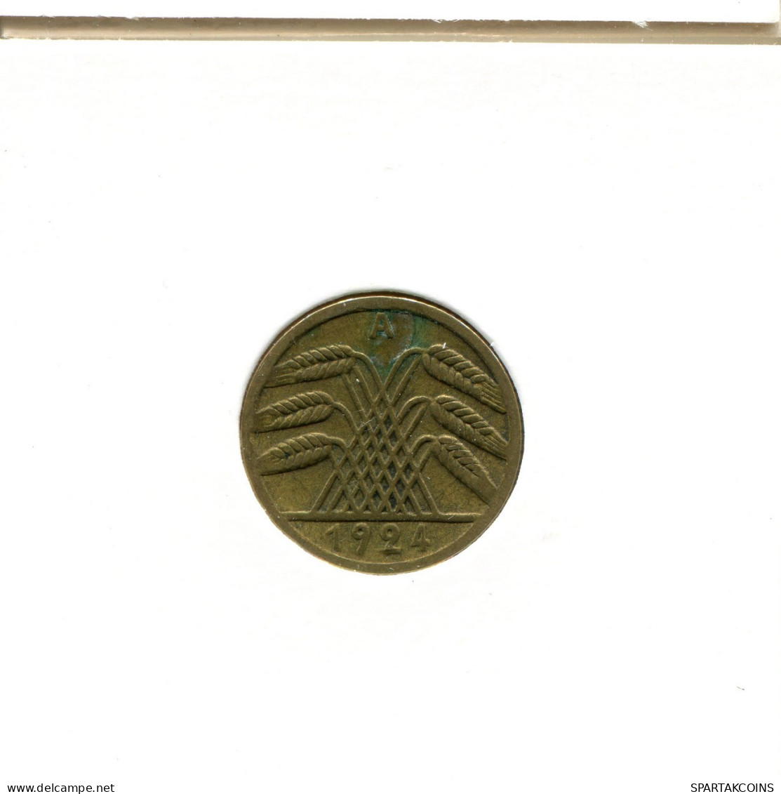 5 RENTENPFENNIG 1924 A ALEMANIA Moneda GERMANY #AX530.E.A - 5 Rentenpfennig & 5 Reichspfennig