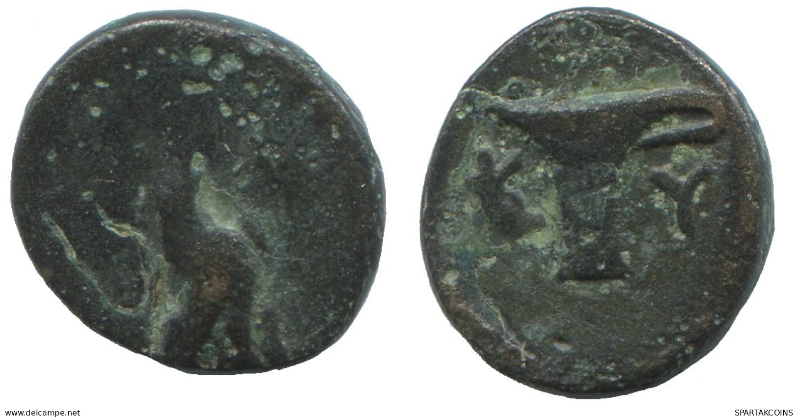 AEOLIS KYME Antike Original GRIECHISCHE Münze 1.5g/12mm #SAV1209.11.D.A - Griechische Münzen