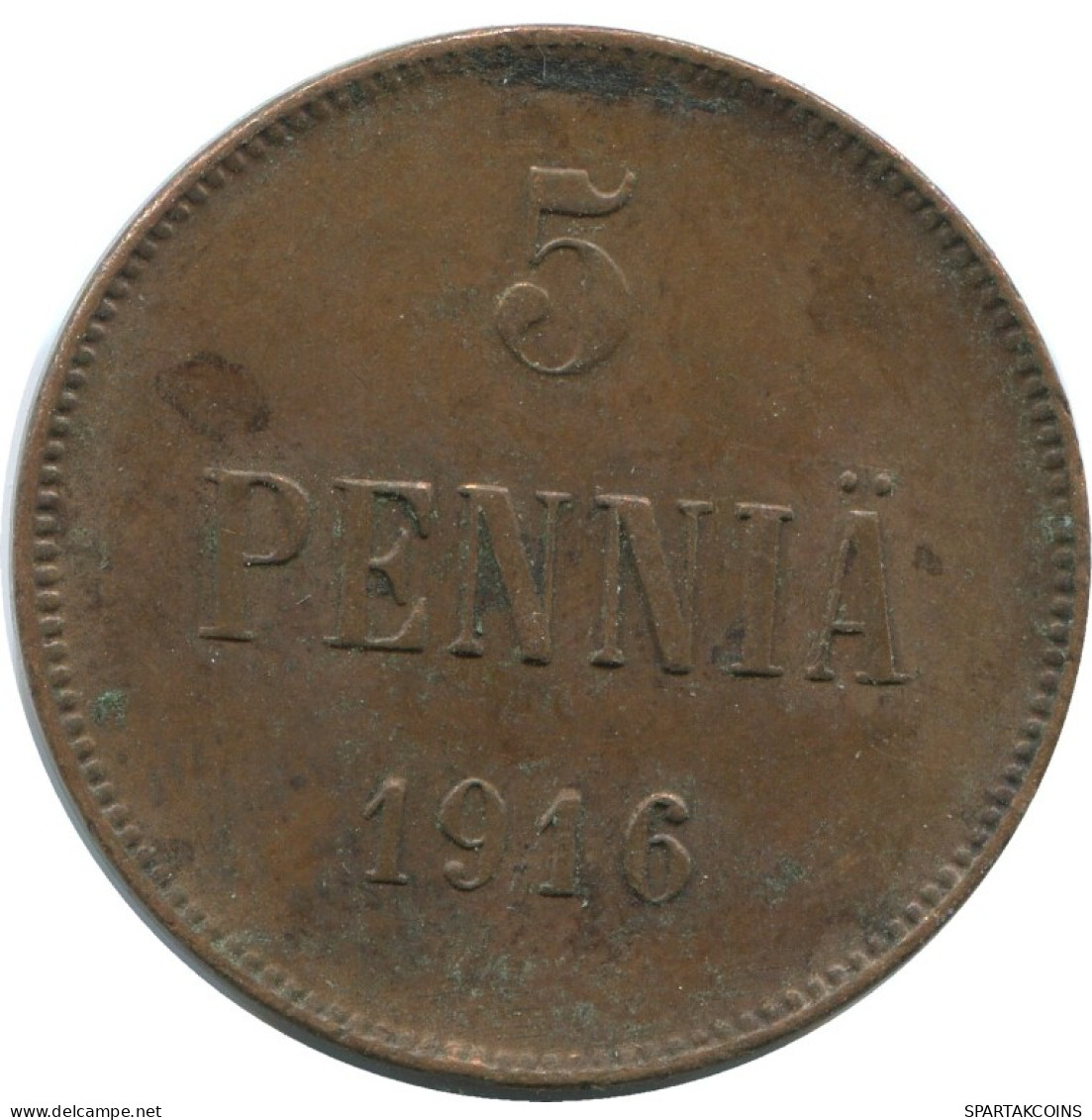 5 PENNIA 1916 FINLAND Coin RUSSIA EMPIRE #AB198.5.U.A - Finlandia
