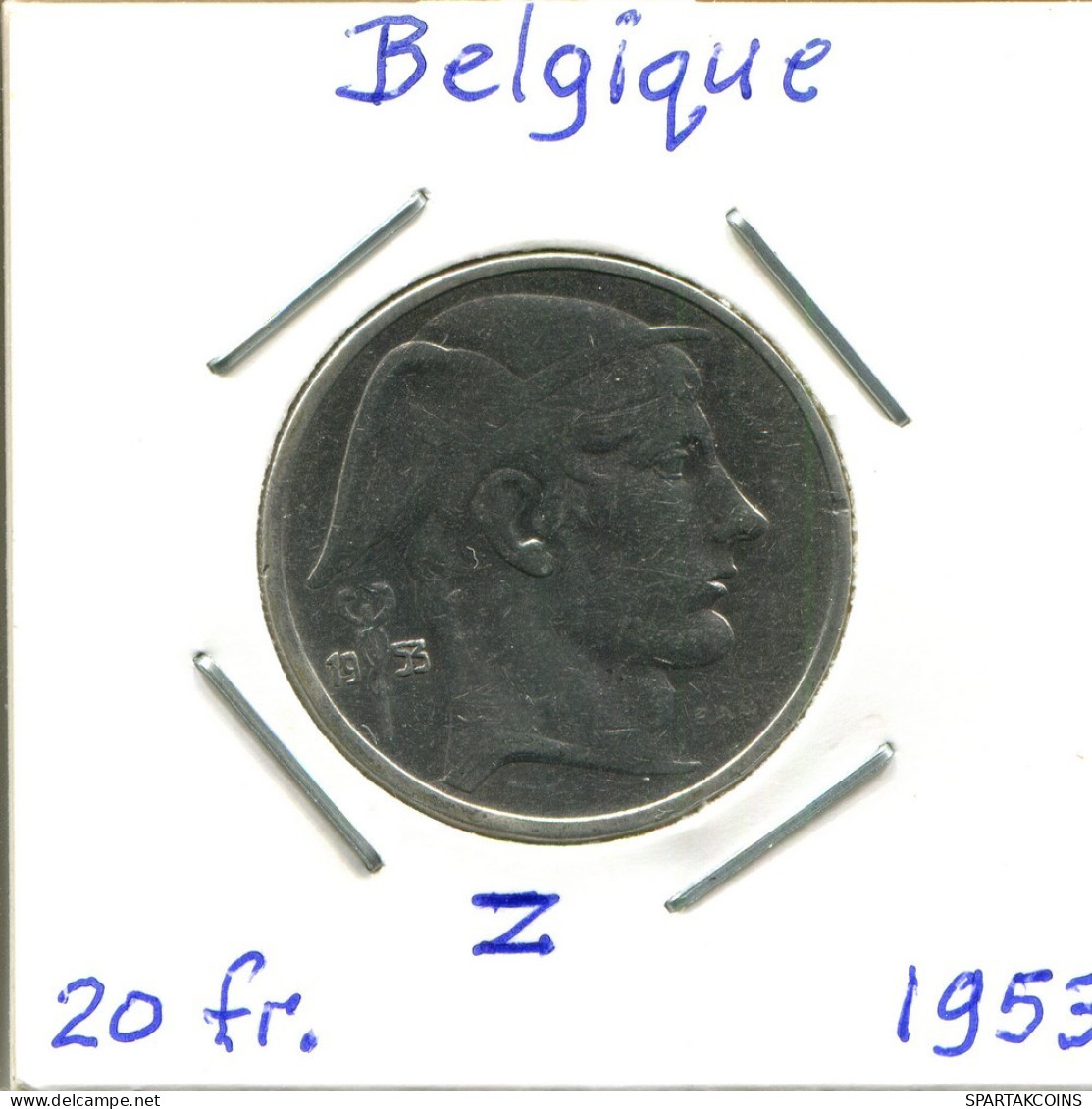 20 FRANCS 1953 FRENCH Text BELGIQUE BELGIUM Pièce ARGENT #BA658.F.A - 20 Frank