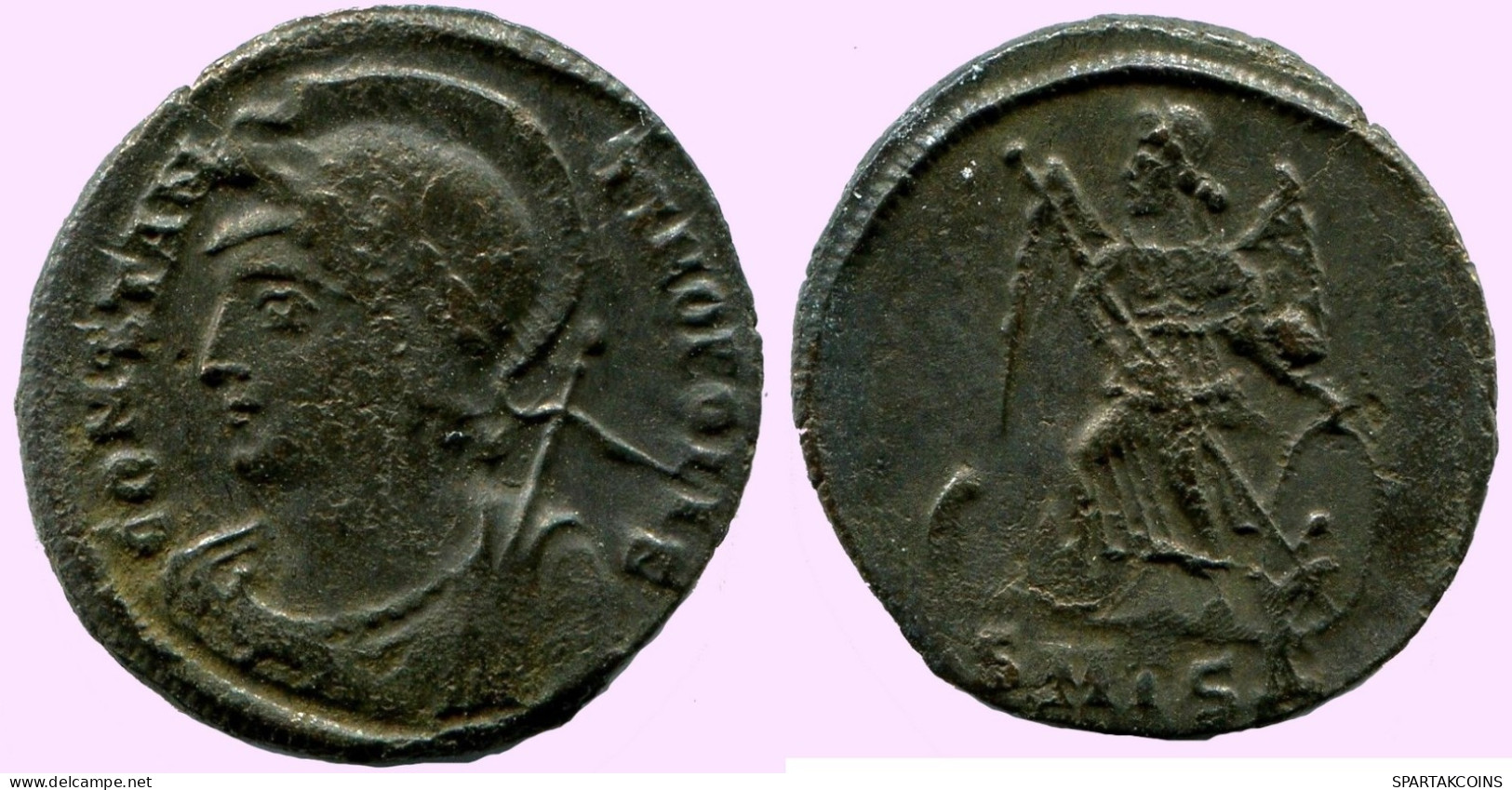 CONSTANTINUS I CONSTANTINOPOLI FOLLIS RIC VII THESSALONICA #ANC12017.25.E.A - Der Christlischen Kaiser (307 / 363)