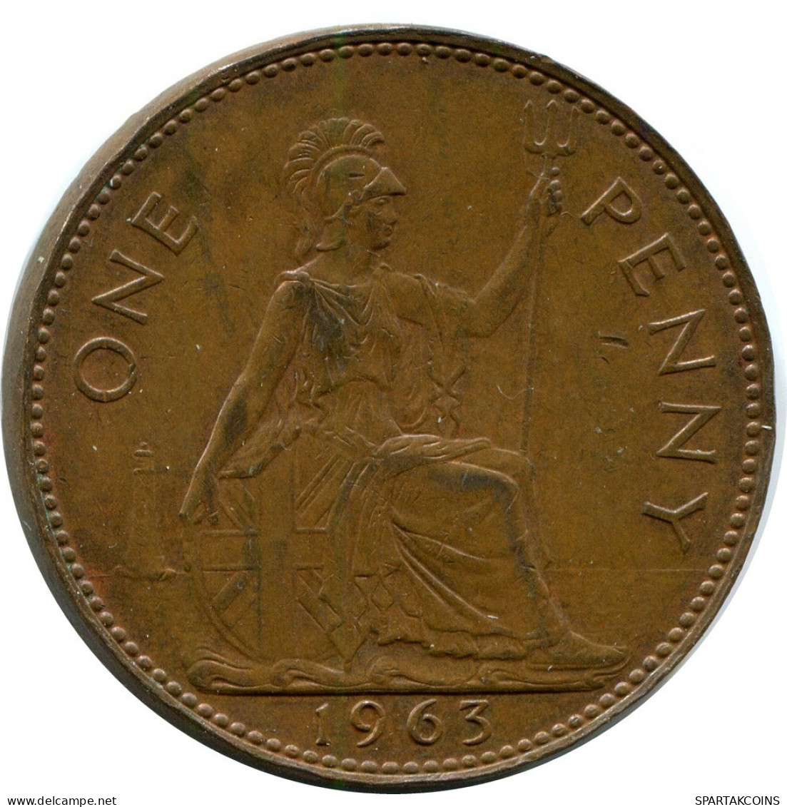 PENNY 1963 UK GRANDE-BRETAGNE GREAT BRITAIN Pièce #AZ841.F.A - D. 1 Penny
