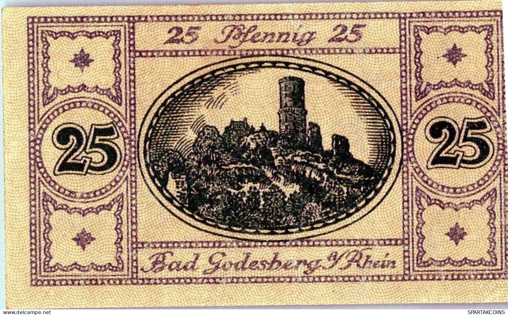 25 PFENNIG 1920 Stadt BAD GODESBERG Rhine UNC DEUTSCHLAND Notgeld #PH858 - [11] Emisiones Locales
