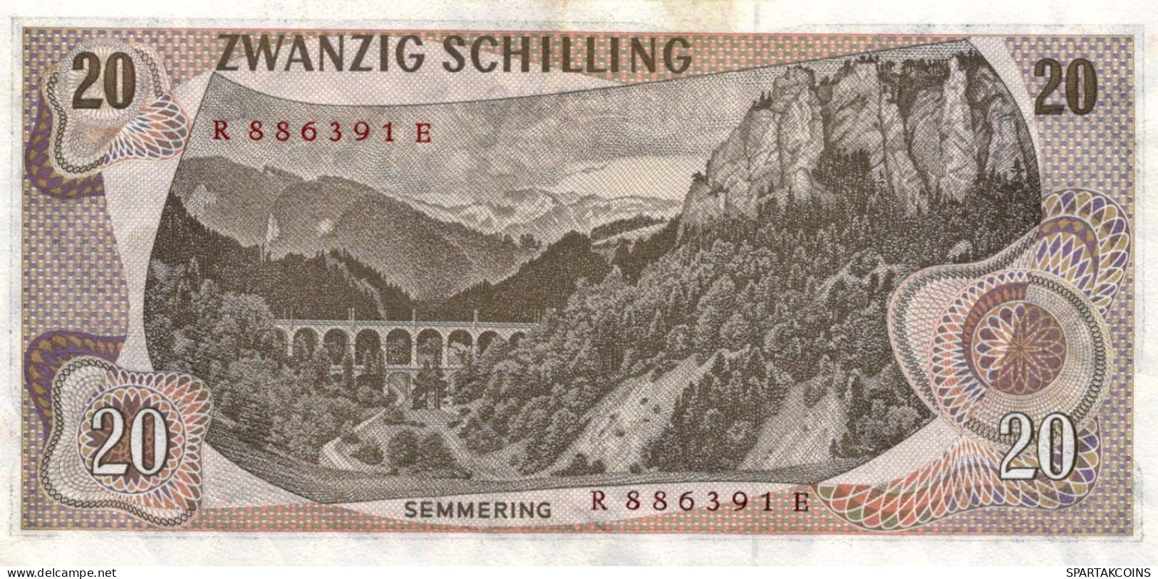 20 Schilling 1967 Österreich Papiergeld Banknote #PJ500 - [11] Local Banknote Issues