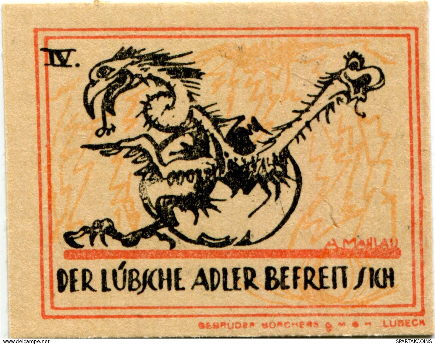 20 PFENNIG 1921 Stadt LÜBECK DEUTSCHLAND Notgeld Papiergeld Banknote #PL525 - [11] Local Banknote Issues