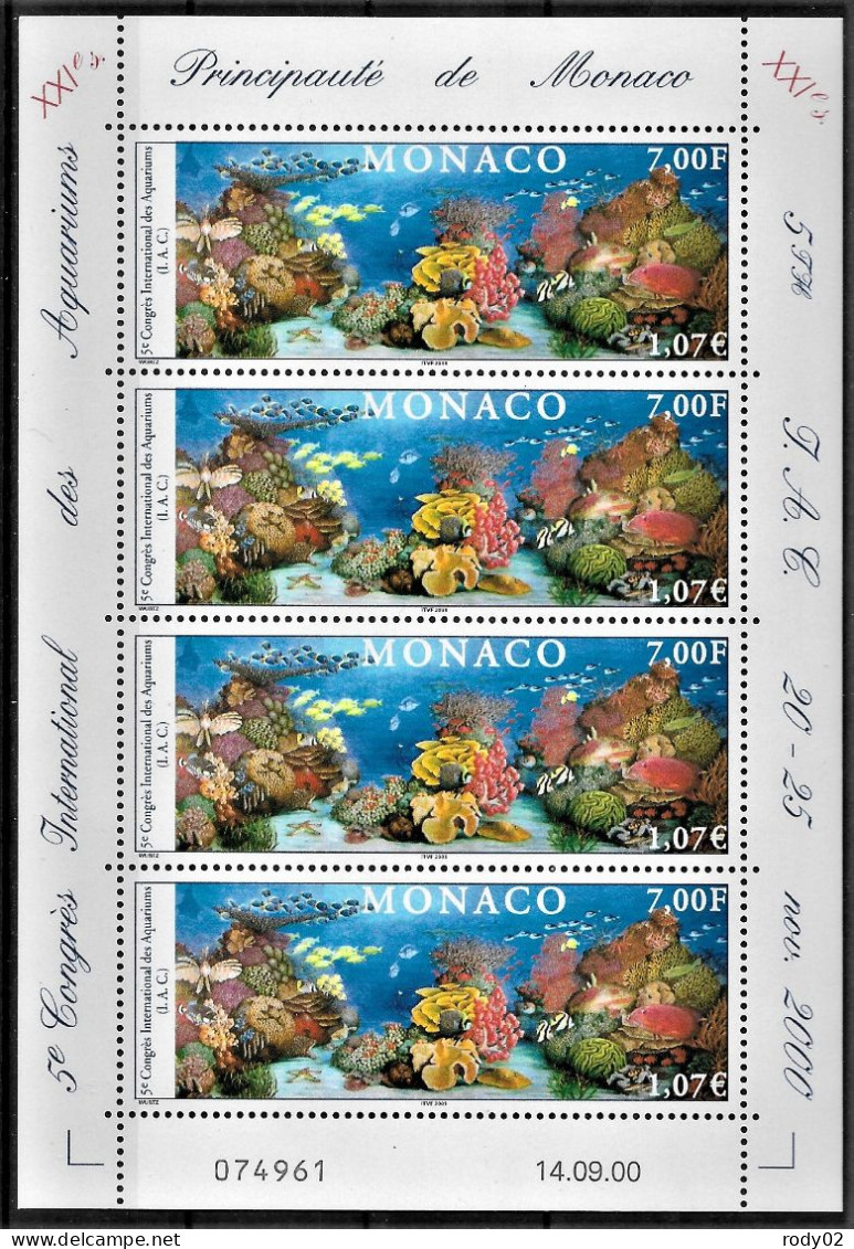 MONACO - ANNEE 2000 - AQUARIUMS - F 2273 - NEUF** MNH - Ungebraucht