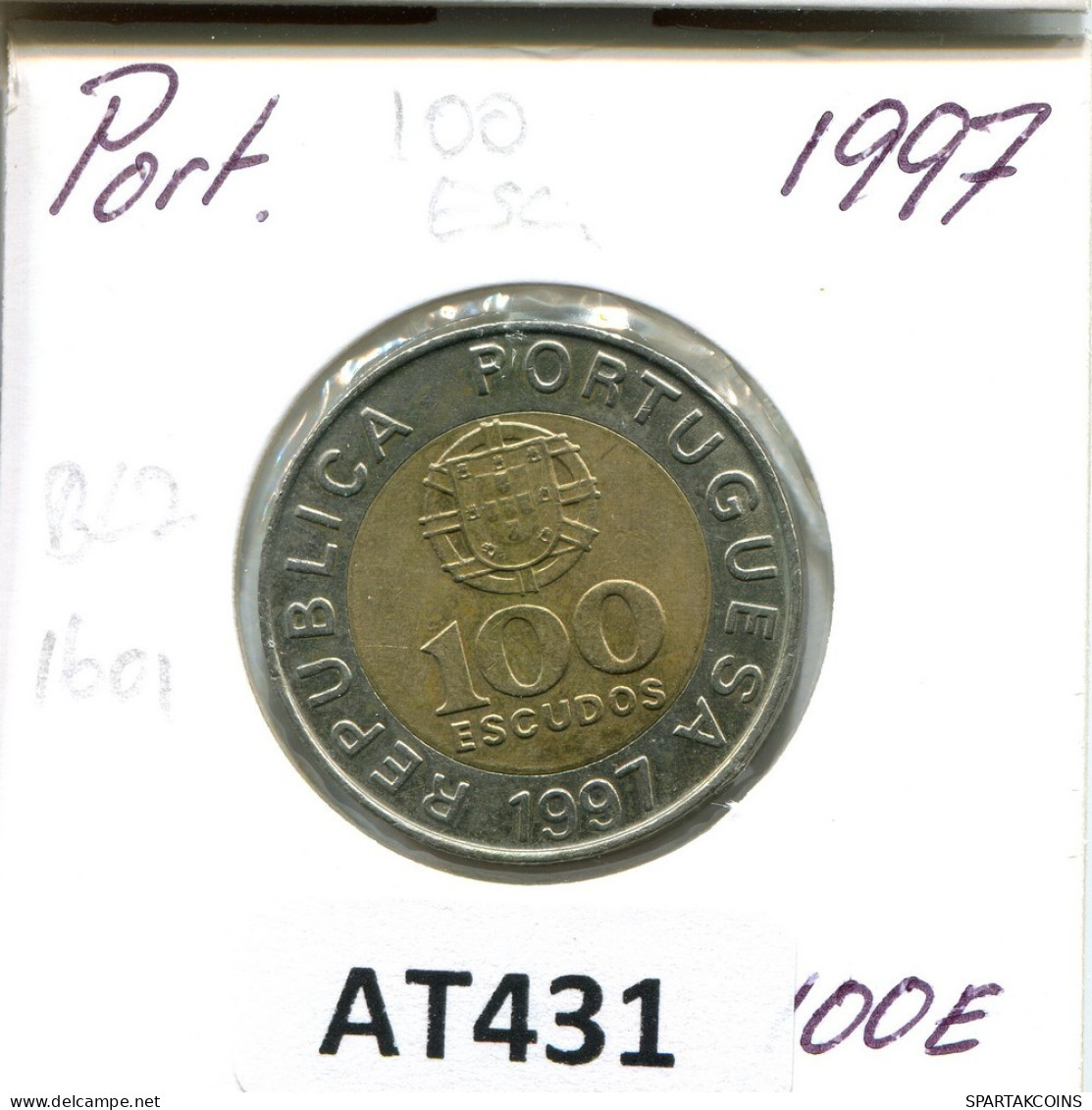 100 ESCUDOS 1997 PORTUGAL Moneda BIMETALLIC #AT431.E.A - Portugal
