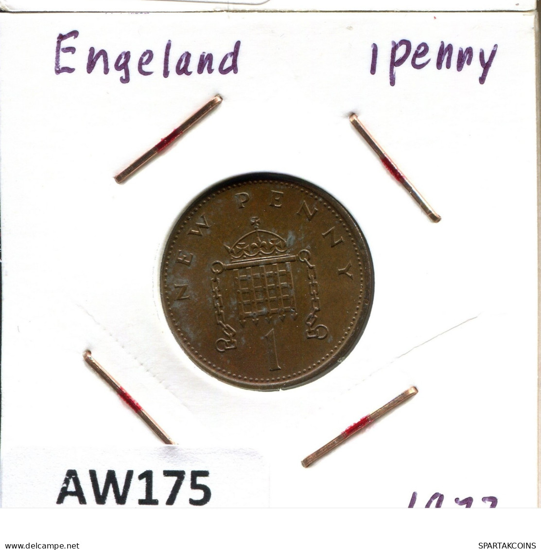 NEW PENNY 1973 UK GROßBRITANNIEN GREAT BRITAIN Münze #AW175.D.A - 1 Penny & 1 New Penny