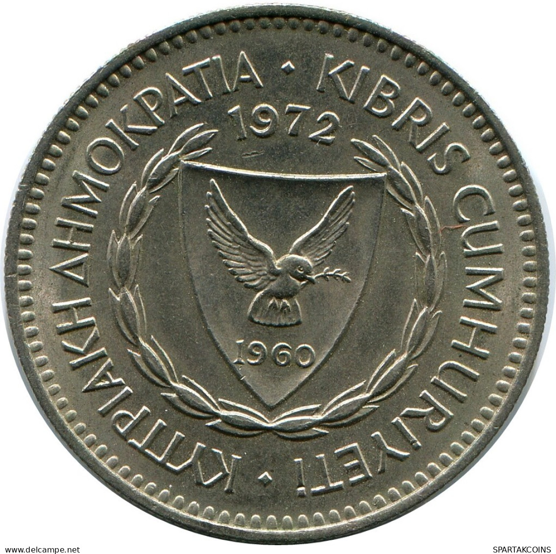 50 MILS 1972 CHIPRE CYPRUS Moneda #AP271.E.A - Chypre