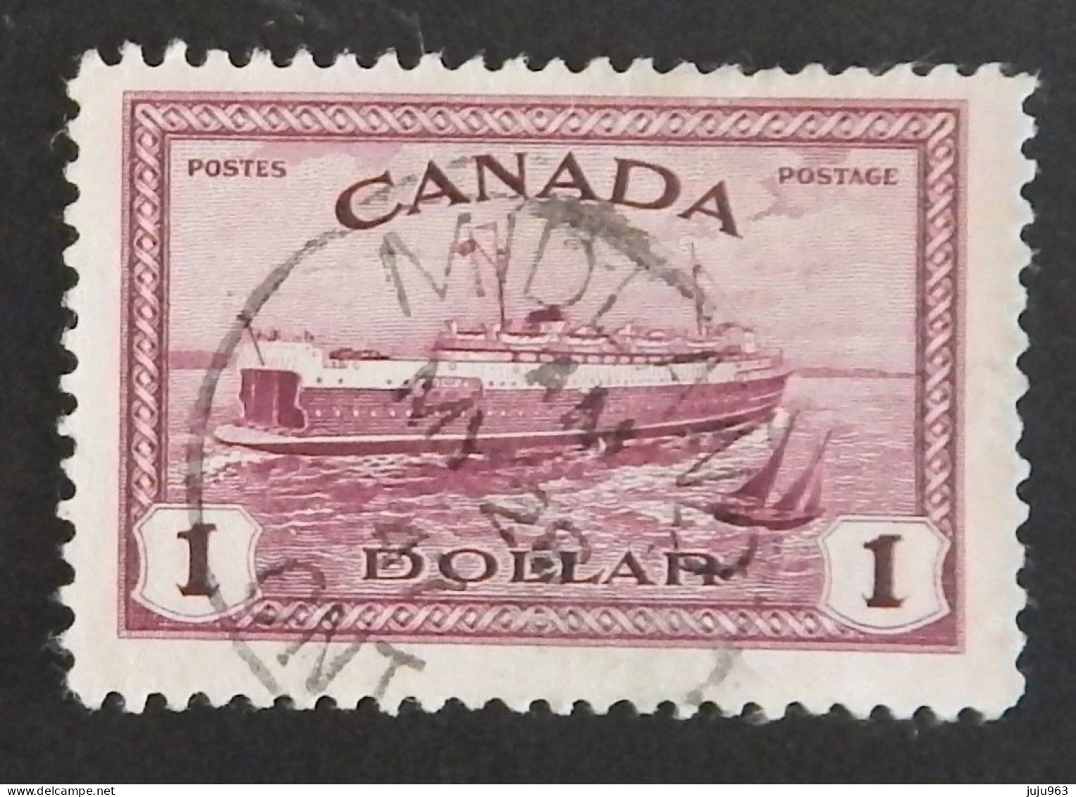 CANADA YT 224 OBLITERE "FERRY BOAT DU PRINCE EDOUARD" ANNÉE 1946 - Oblitérés