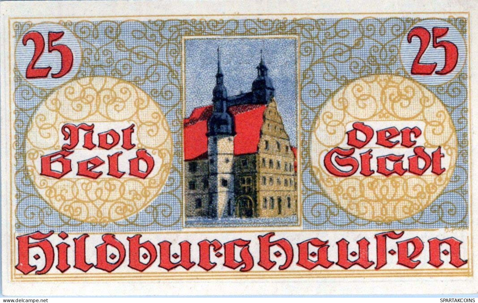 25 PFENNIG Stadt HILDBURGHAUSEN Thuringia DEUTSCHLAND Notgeld Banknote #PG260 - [11] Lokale Uitgaven