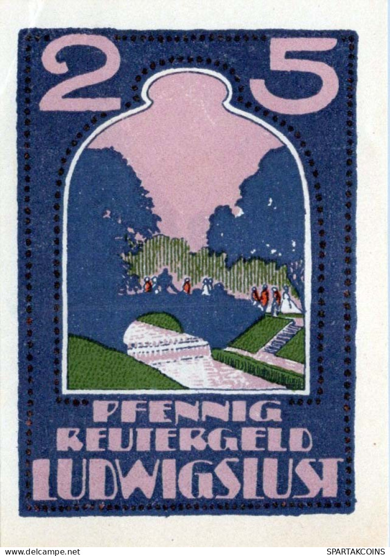25 PFENNIG 1922 Stadt LUDWIGSLUST Mecklenburg-Schwerin DEUTSCHLAND #PJ151 - [11] Local Banknote Issues