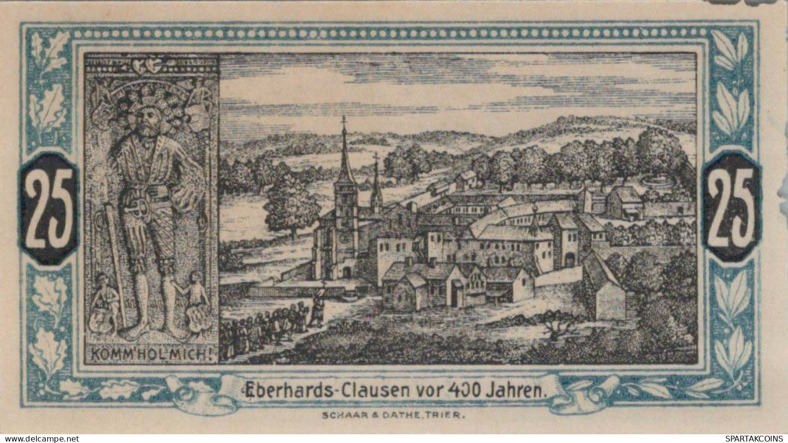 25 PFENNIG 1921 Stadt WITTLICH Rhine DEUTSCHLAND Notgeld Banknote #PG057 - Lokale Ausgaben