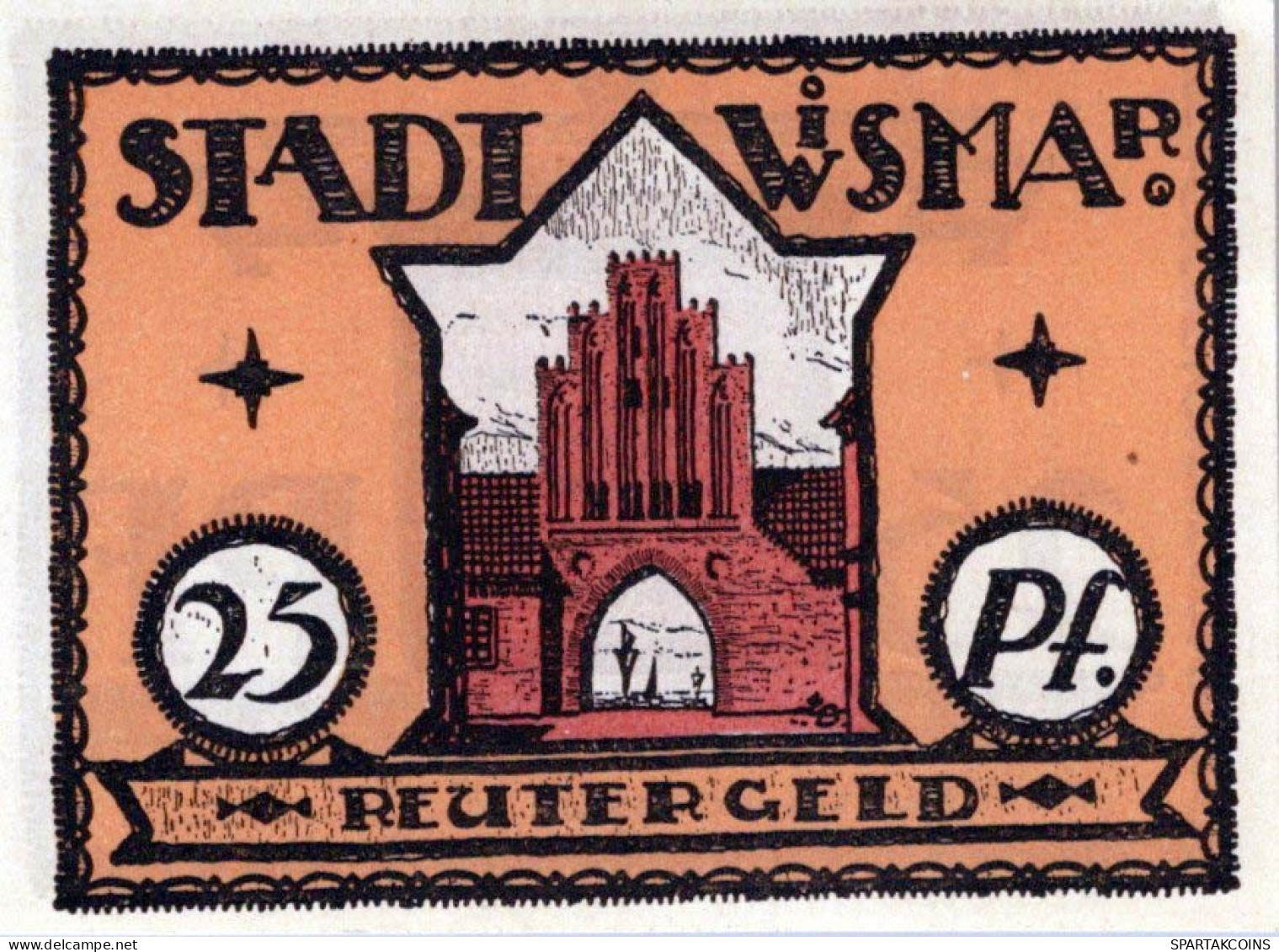 25 PFENNIG 1921 Stadt WISMAR Mecklenburg-Schwerin UNC DEUTSCHLAND Notgeld #PI874 - [11] Emissions Locales