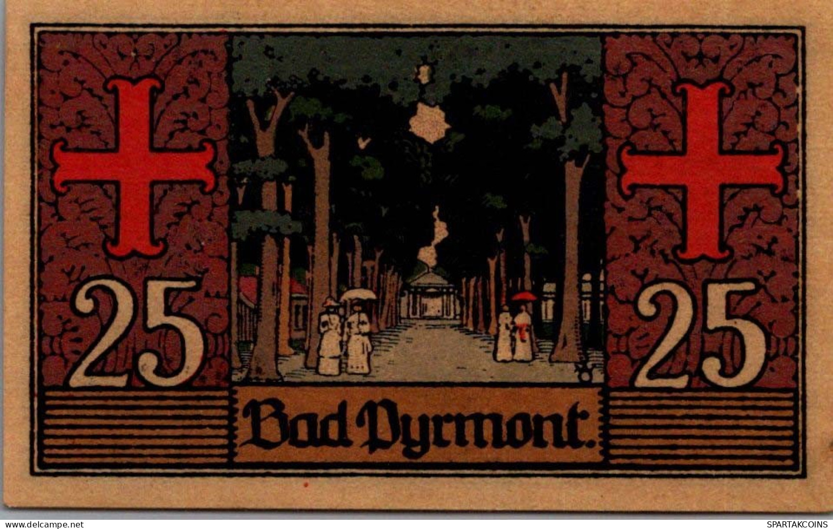 25 PFENNIG 1921 Stadt PYRMONT Waldeck-Pyrmont UNC DEUTSCHLAND Notgeld #PB801 - [11] Local Banknote Issues