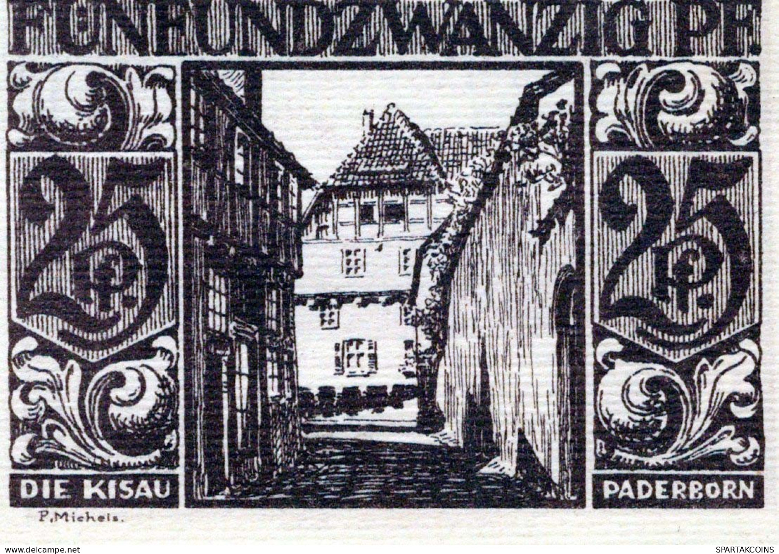 25 PFENNIG 1921 Stadt PADERBORN Westphalia UNC DEUTSCHLAND Notgeld #PI888 - [11] Local Banknote Issues