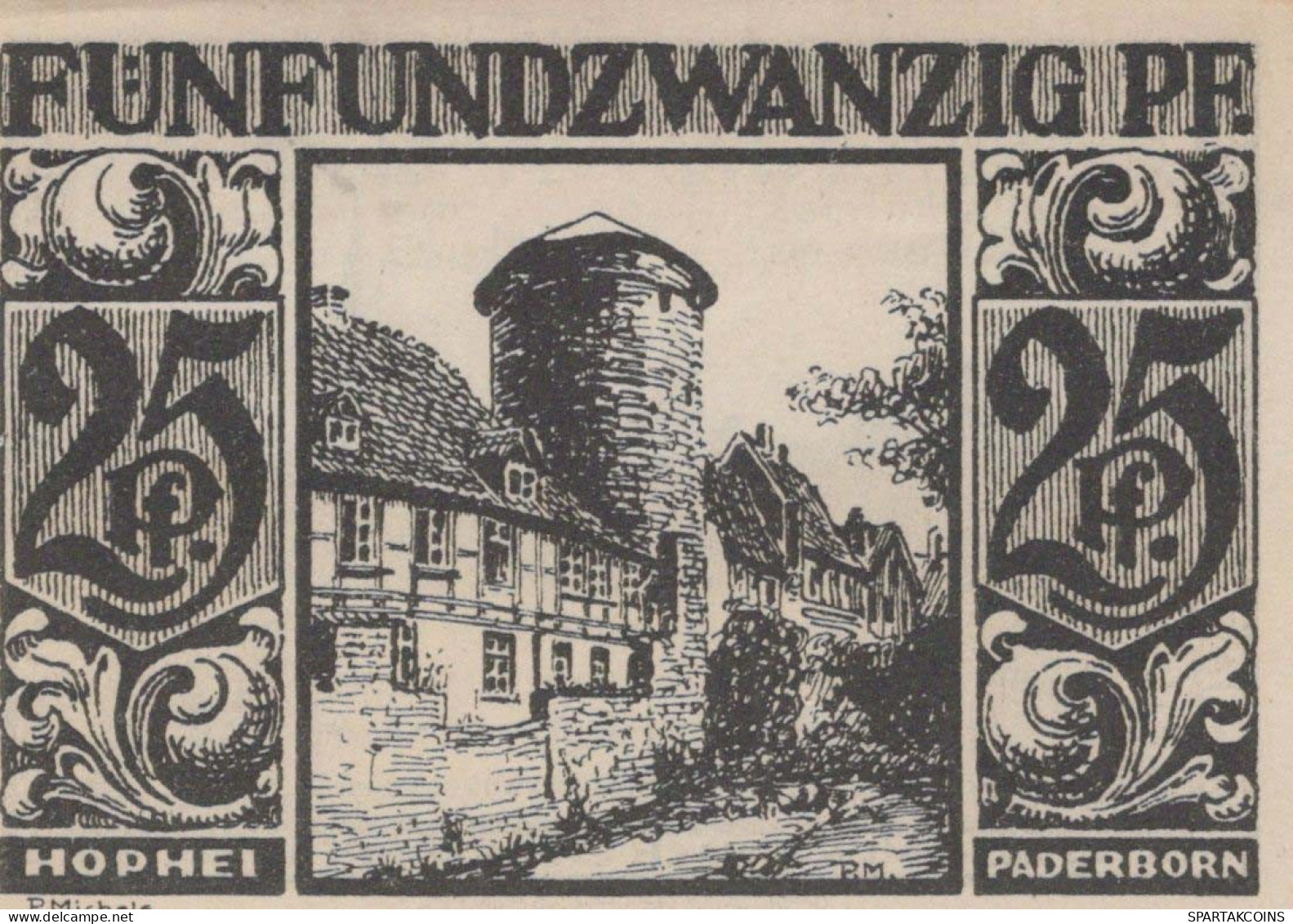 25 PFENNIG 1921 Stadt PADERBORN Westphalia UNC DEUTSCHLAND Notgeld #PI882 - [11] Lokale Uitgaven