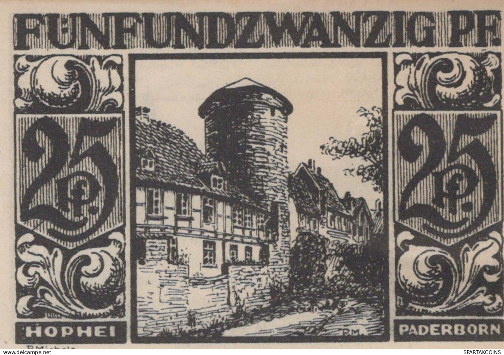 25 PFENNIG 1921 Stadt PADERBORN Westphalia DEUTSCHLAND Notgeld Banknote #PG194 - [11] Emissions Locales