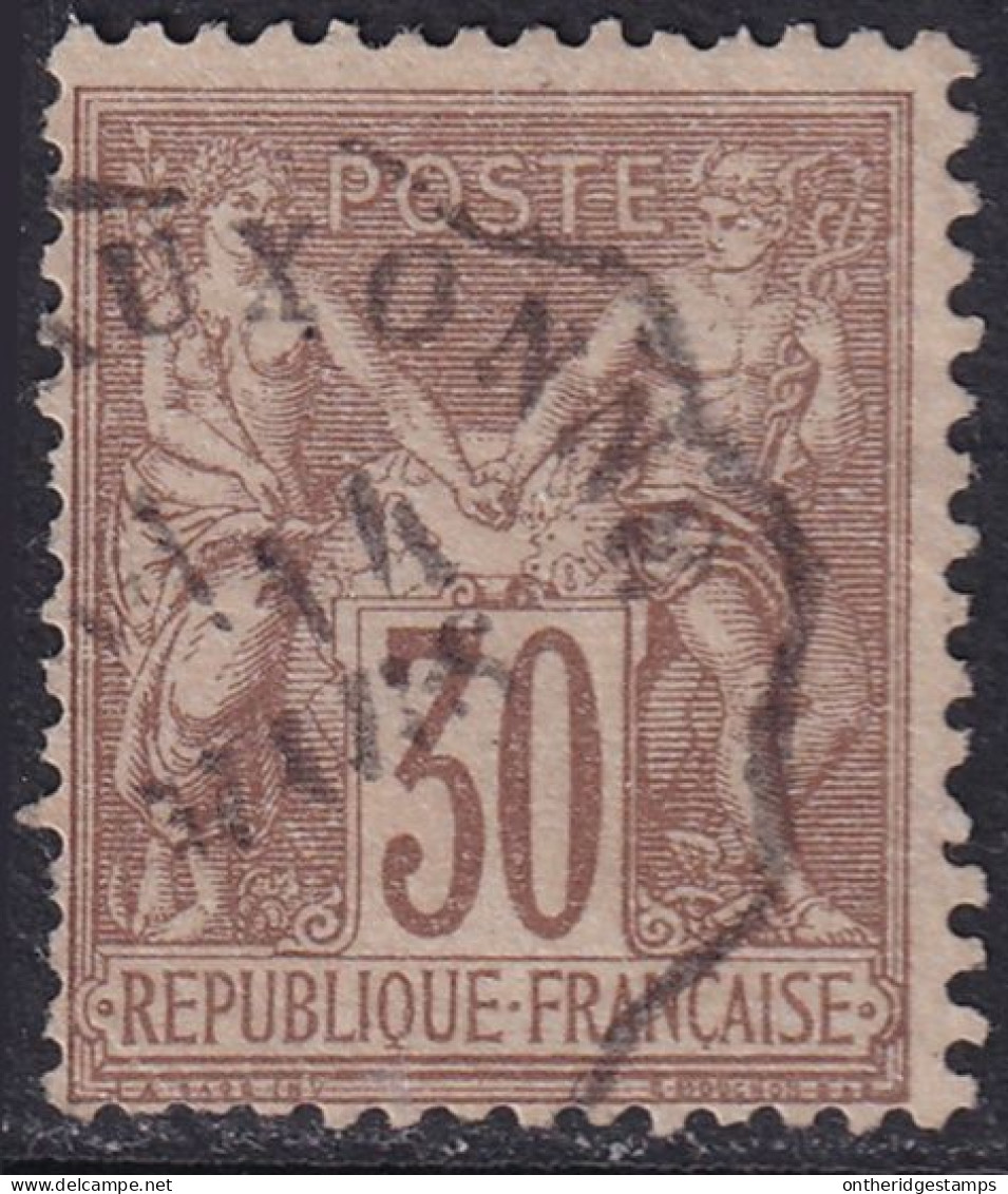 France 1876 Sc 73 Yt 69 Used Auxonne Date Cancel - 1876-1878 Sage (Tipo I)