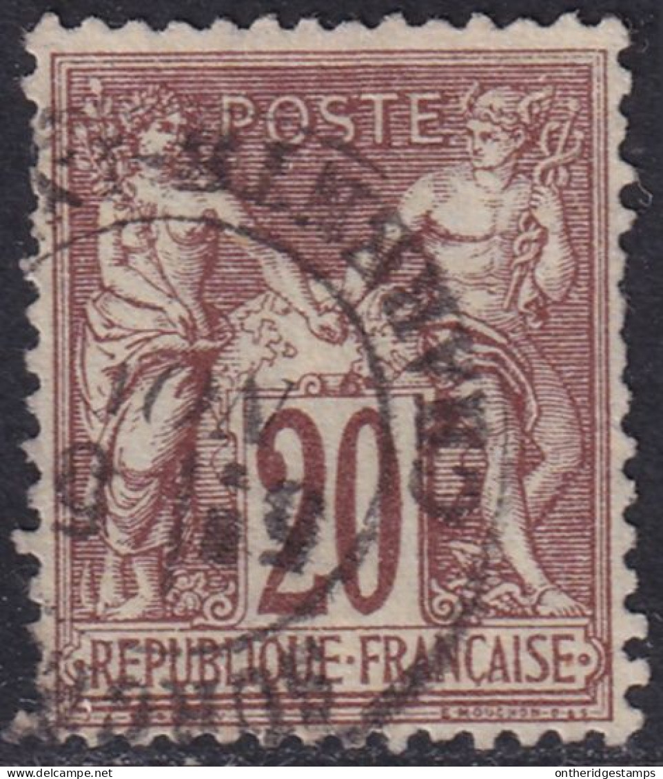 France 1876 Sc 70 Yt 67 Used Charentes Date Cancel - 1876-1878 Sage (Tipo I)