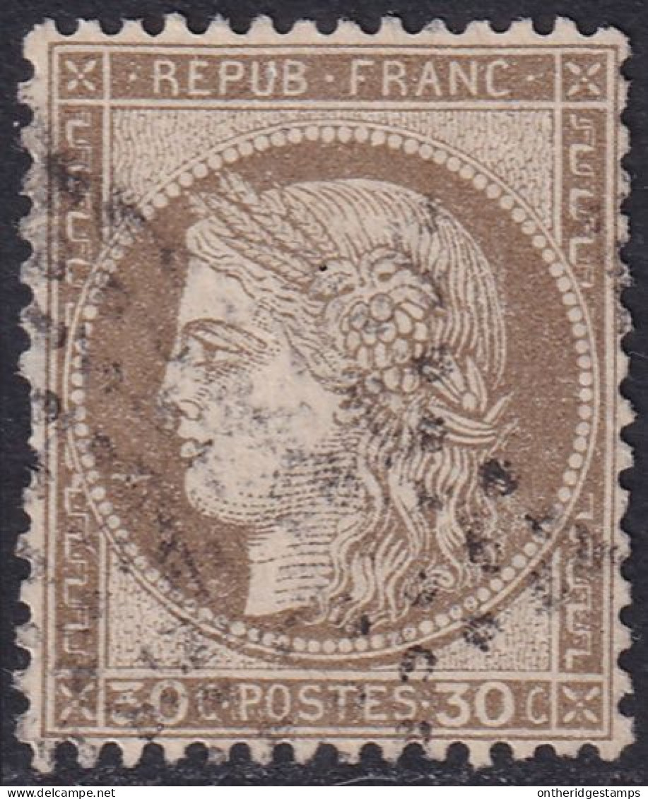 France 1872 Sc 62 Yt 56 Used Paris Star Cancel - 1871-1875 Ceres