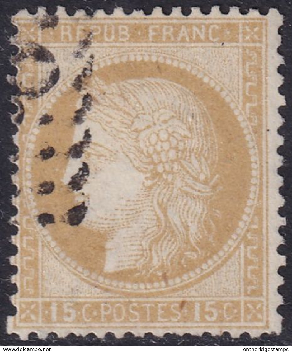 France 1873 Sc 61 Yt 55 Used GC Cancel - 1871-1875 Cérès