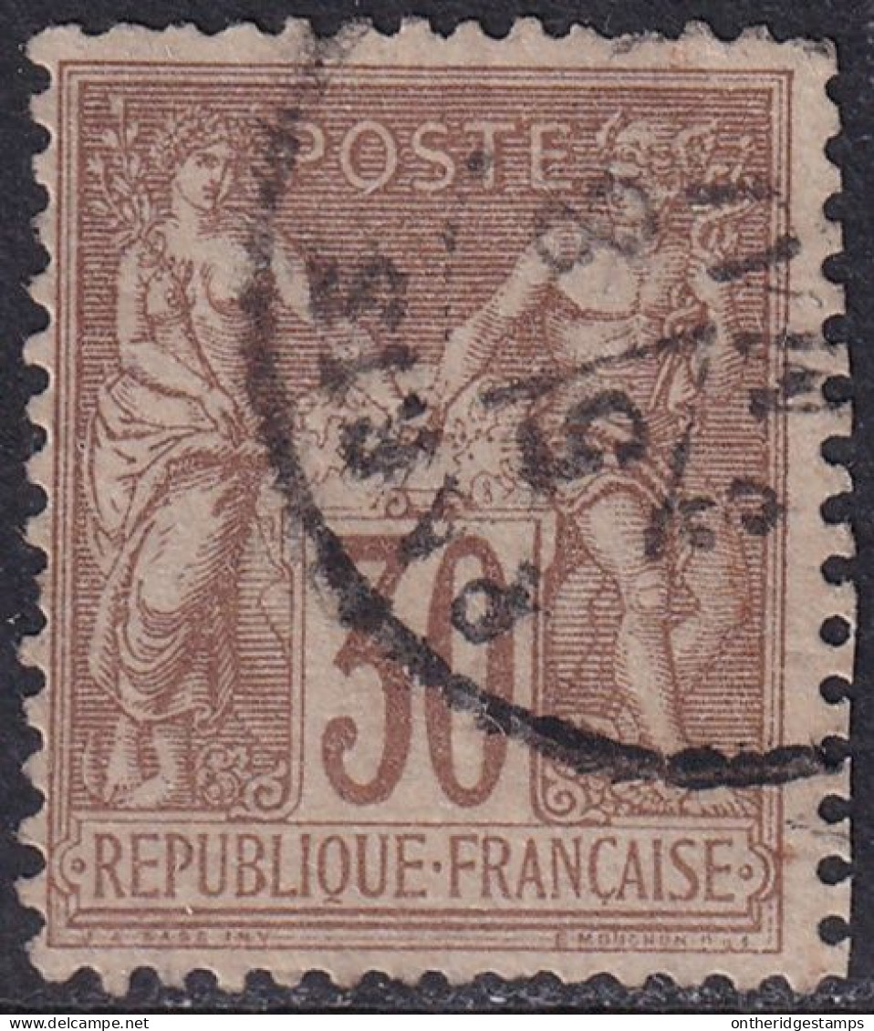 France 1876 Sc 73 Yt 69 Used Paris Date Cancel - 1876-1878 Sage (Tipo I)