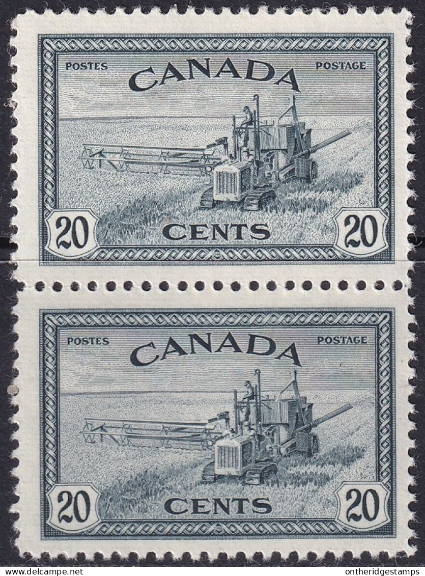 Canada 1946 Sc 271 Mi 238 Yt 222 Pair MNH** - Unused Stamps