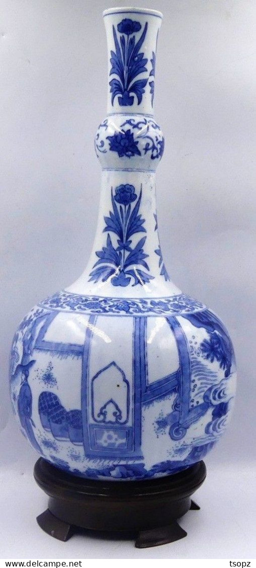 Chine Vase Balustre De La Période Republique à Décor De Paysages - Asiatische Kunst