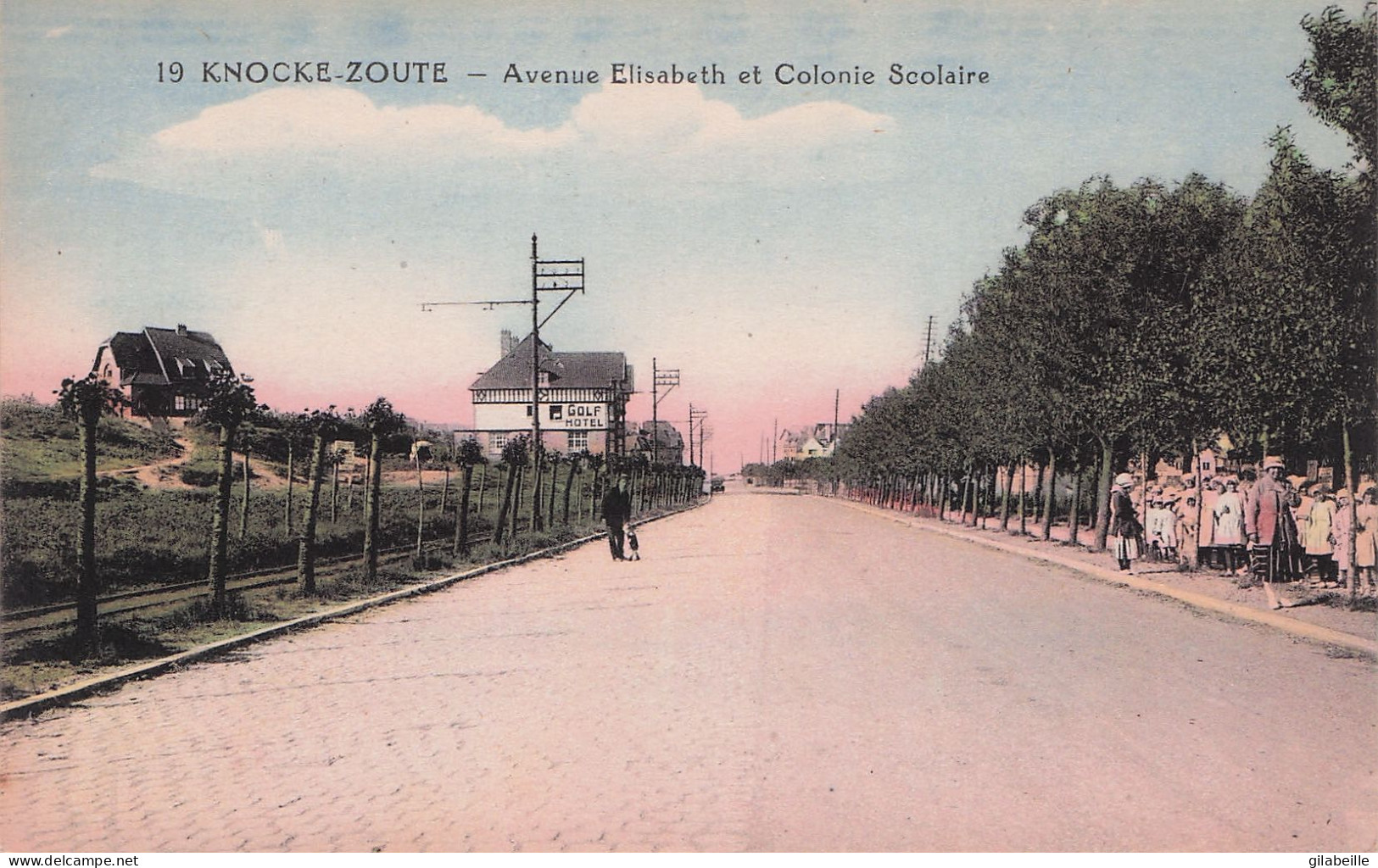 KNOKKE  -  KNOCKE  Le ZOUTE  -  Avenue Elisabeth Et Colonie Scolaire - Knokke