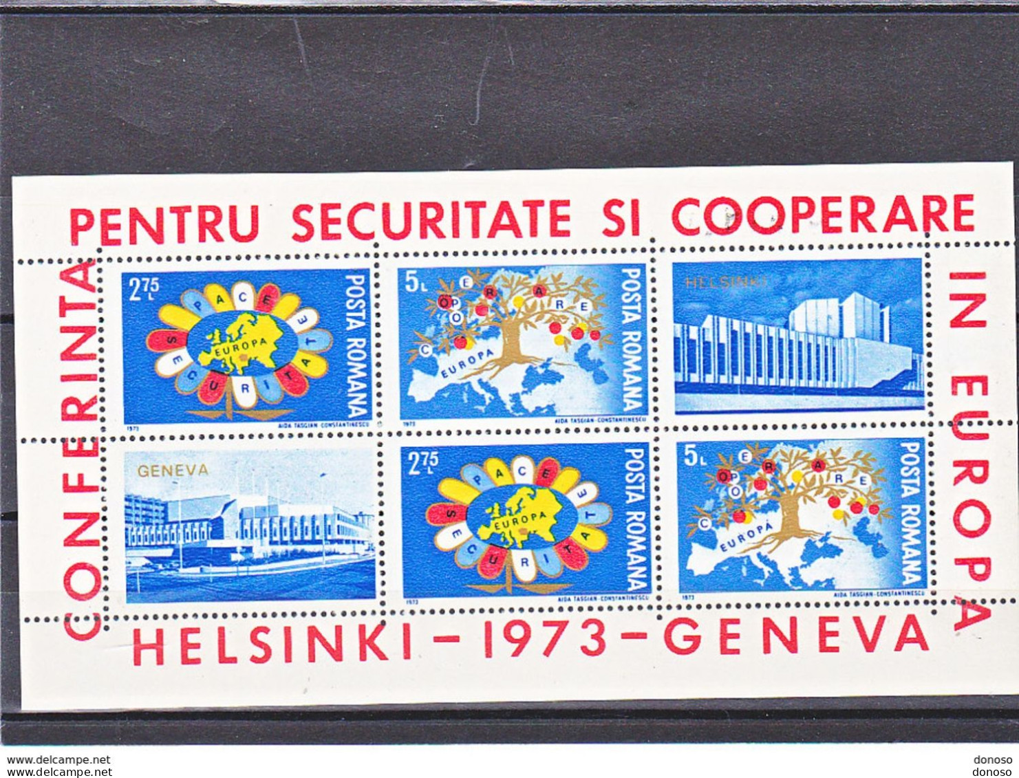 ROUMANIE 1973 CSCE EUROPE Yvert BF 109, Michel Block 108  NEUF** MNH Cote 10 Euros - Blocks & Sheetlets