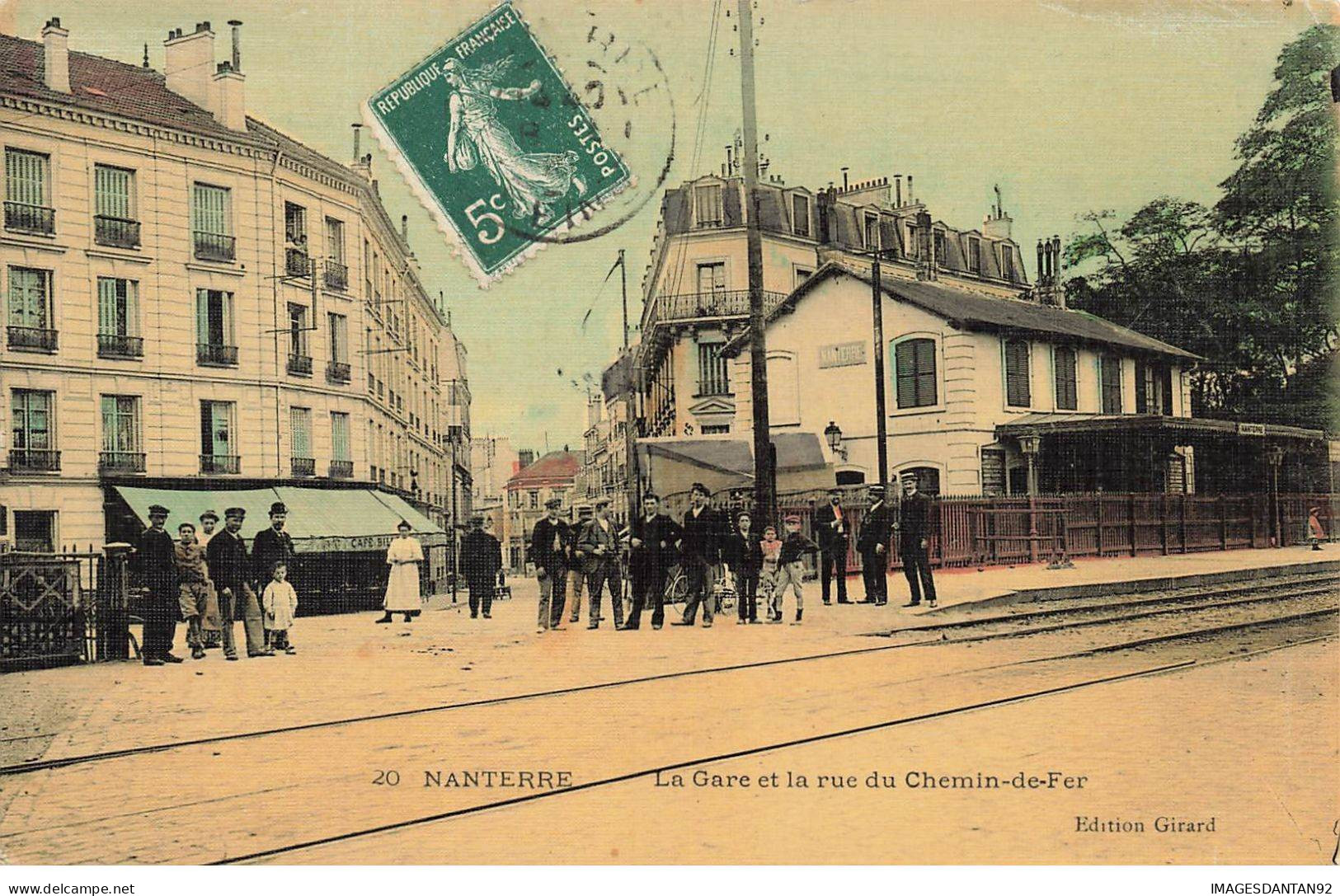 92 NANTERRE AE#DC965 LA GARE ET LA RUE DU CHEMIN DE FER - Nanterre