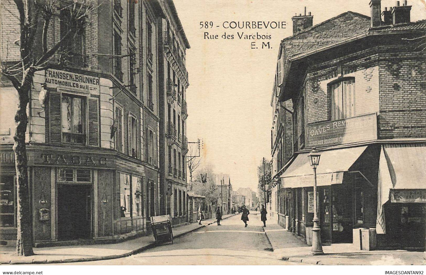 92 COURBEVOIE AE#DC996 RUE DE VAREBOIS MAGASINS TABAC CAVES - Courbevoie