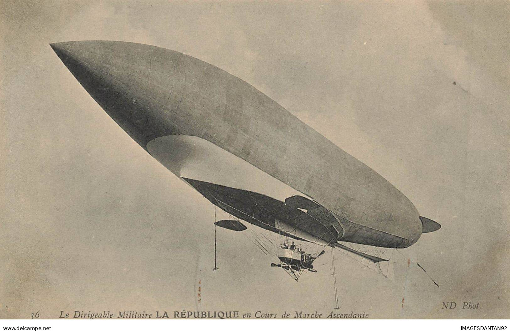 AVIATION AD#MK242 LE DIRIGEABLE MILITAIRE LA REPUBLIQUE EN COURS DE MARCHE ASCENDANTE - Zeppeline