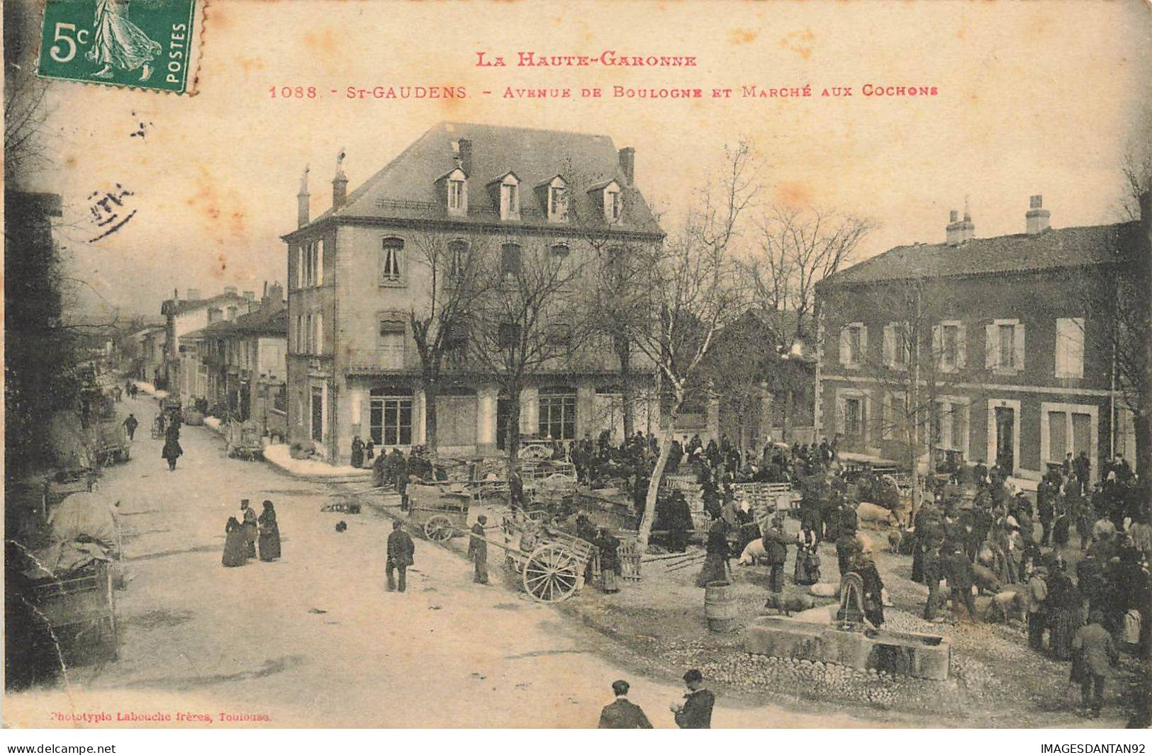 31 SAINT GAUDENS AG#MK254 AVENUE DE BOULOGNE ET MARCHE AUX COCHONS - Saint Gaudens